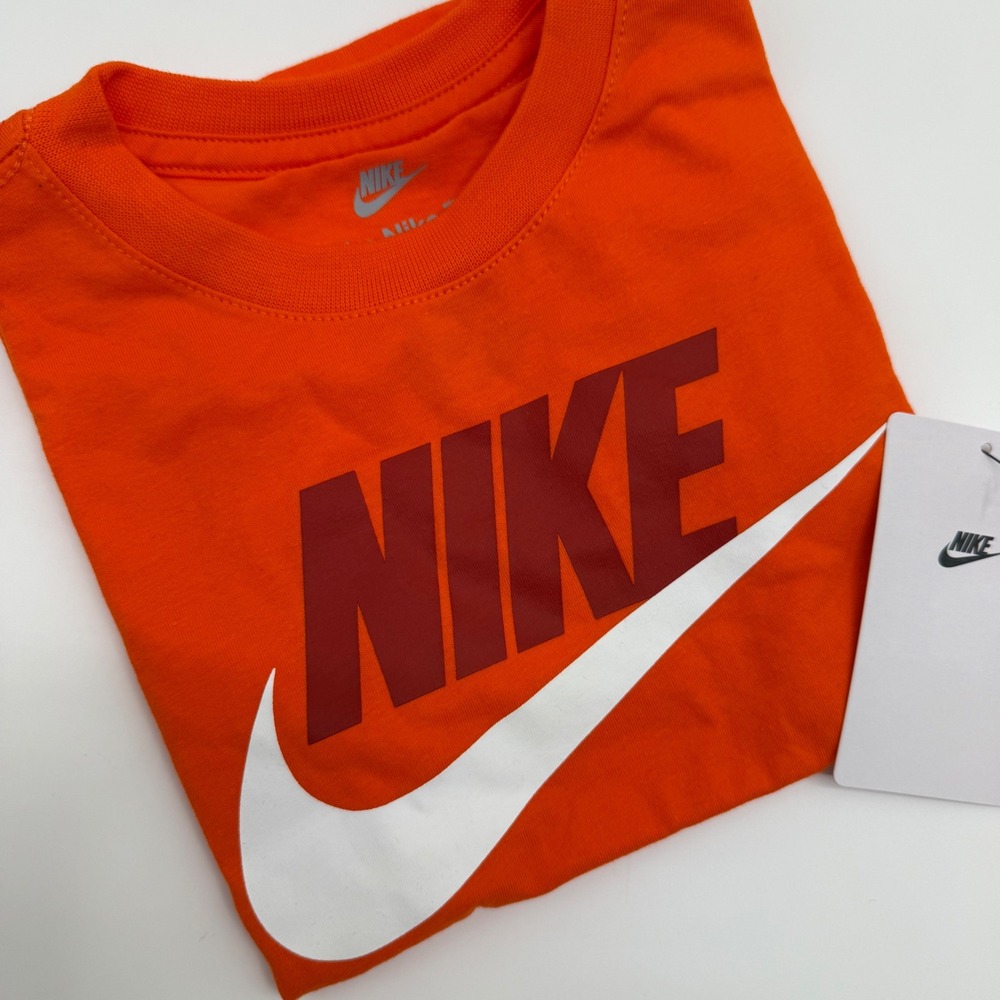 Nike The Nike Tee Orange Athletic T-Shirt Kids Size XS 3-4 Years Short Sleeve